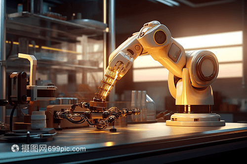 工作中的机械臂
