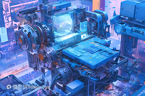 科技金属机器 机械科技的交响曲